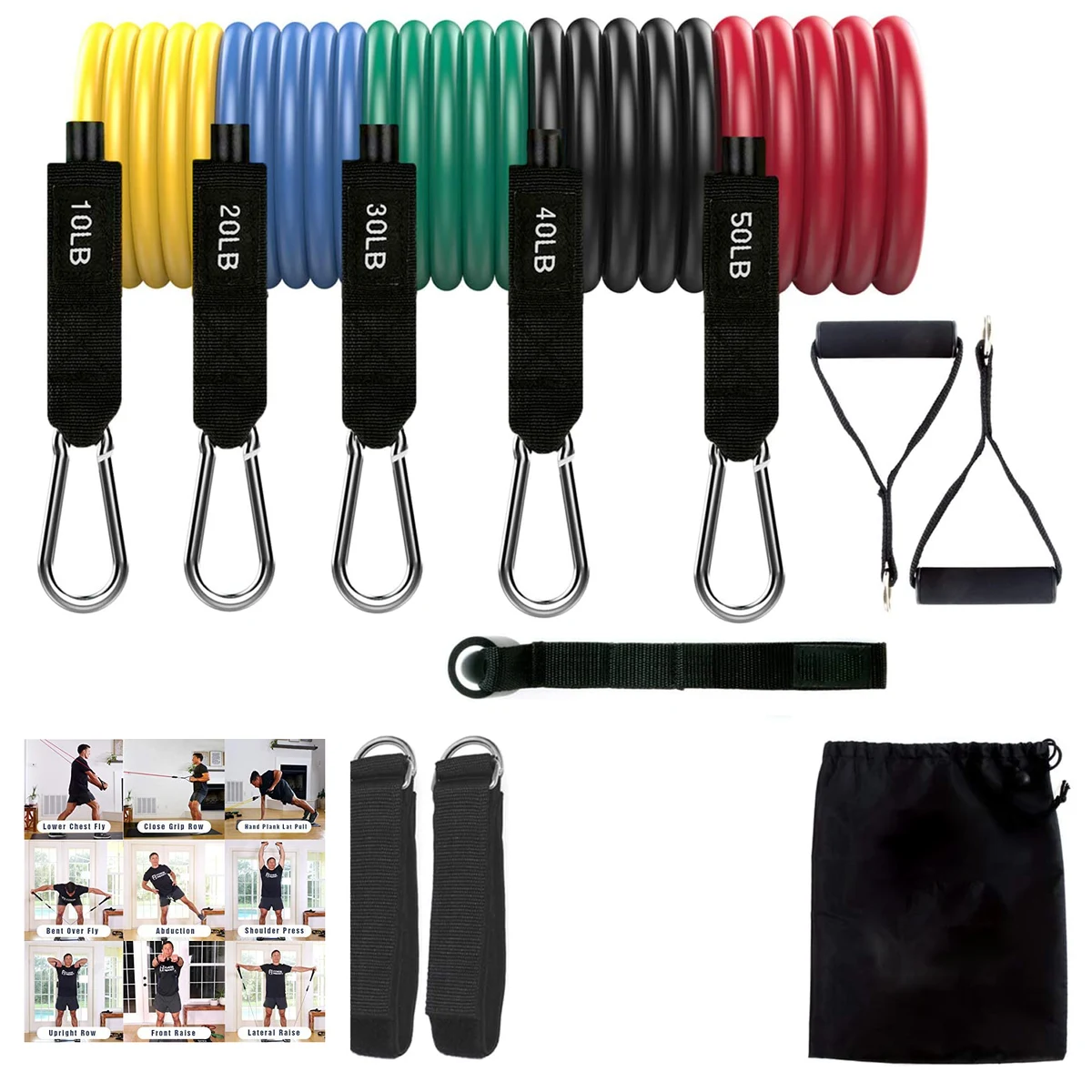 11 Pieces Resistance Bands Set 1