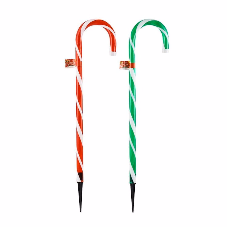 Candy Cane Stake Decoration Two Assorted - 28"