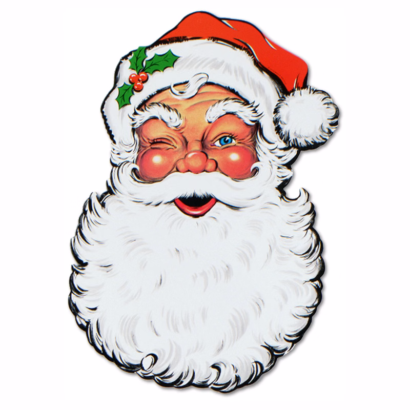 Display Santa Face Cutout