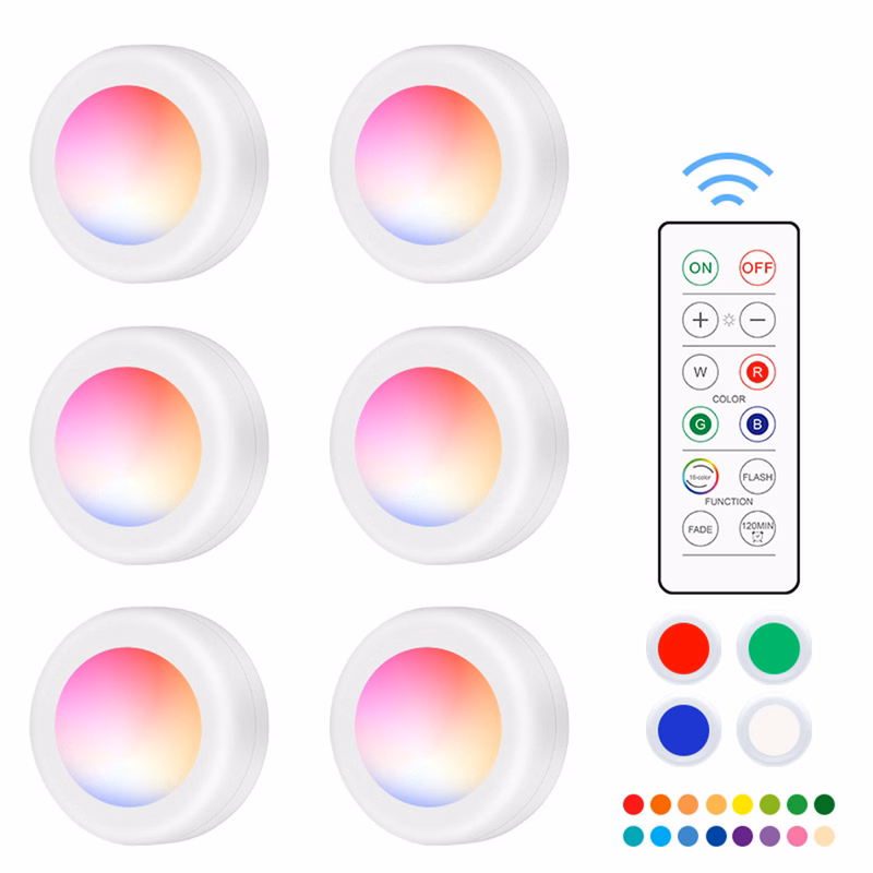 Adjustable remote control household kitchen bedroom cabinet 16 colors lamp night light LED light