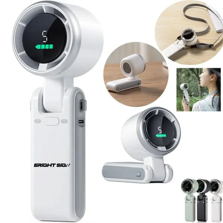 High-Power Turbo Handheld Fan 5 Speed Rechargeable Cooling Device 1