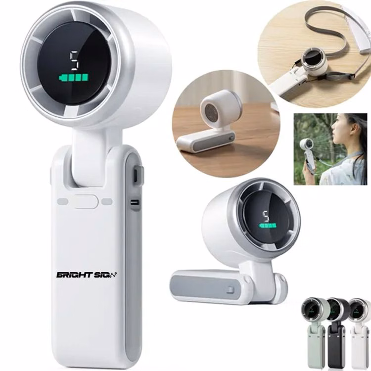 High-Power Turbo Handheld Fan 5 Speed Rechargeable Cooling Device