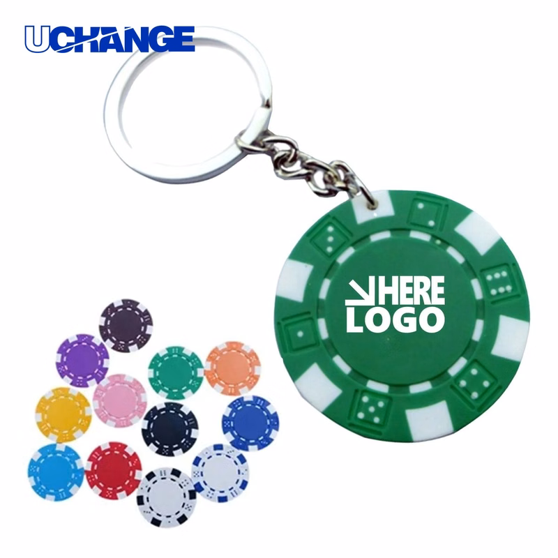 Poker Chip Casino Keychain