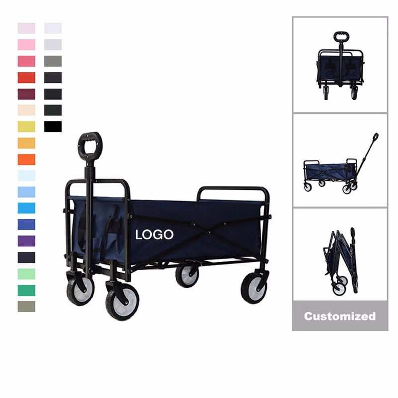 Collapsible Folding Utility Quad Compact Wagon W/Removable Fabric