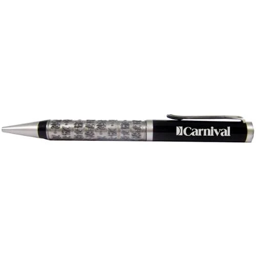 **CLOSEOUT** Impressione metal ball point pen features a sleek, silver barrel with a stock 24-7-52 e 1