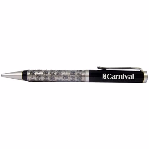**CLOSEOUT** Impressione metal ball point pen features a sleek, silver barrel with a stock 24-7-52 e