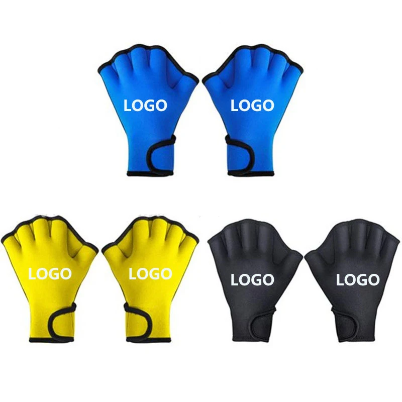 Children Webbed Neoprene Swimming Gloves--7.7"x6.9" 1