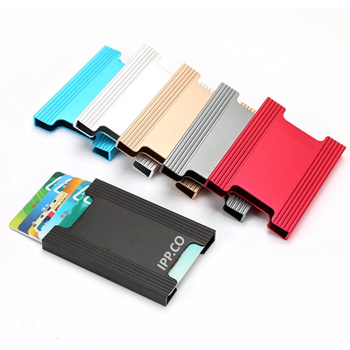 RFID Credit Card Holder for Men Money Clip Aluminum Metal 1