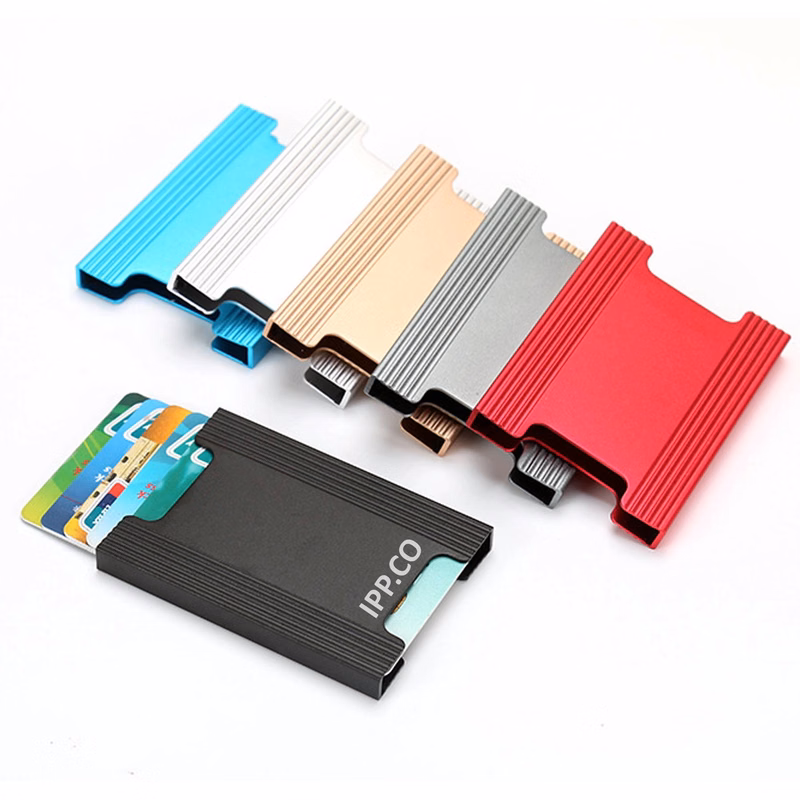 RFID Credit Card Holder for Men Money Clip Aluminum Metal