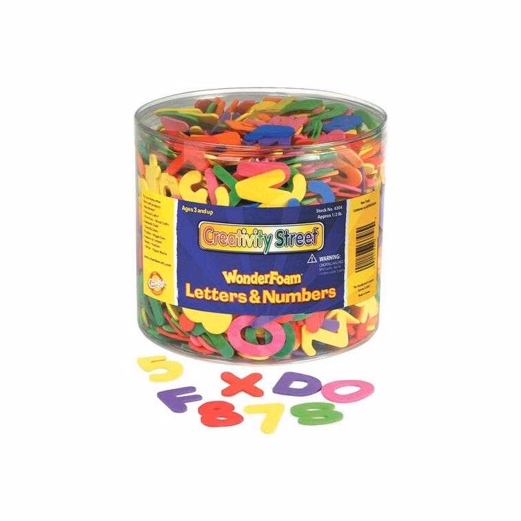 WonderFoam Tub of Letters/Numbers - Assorted Colors