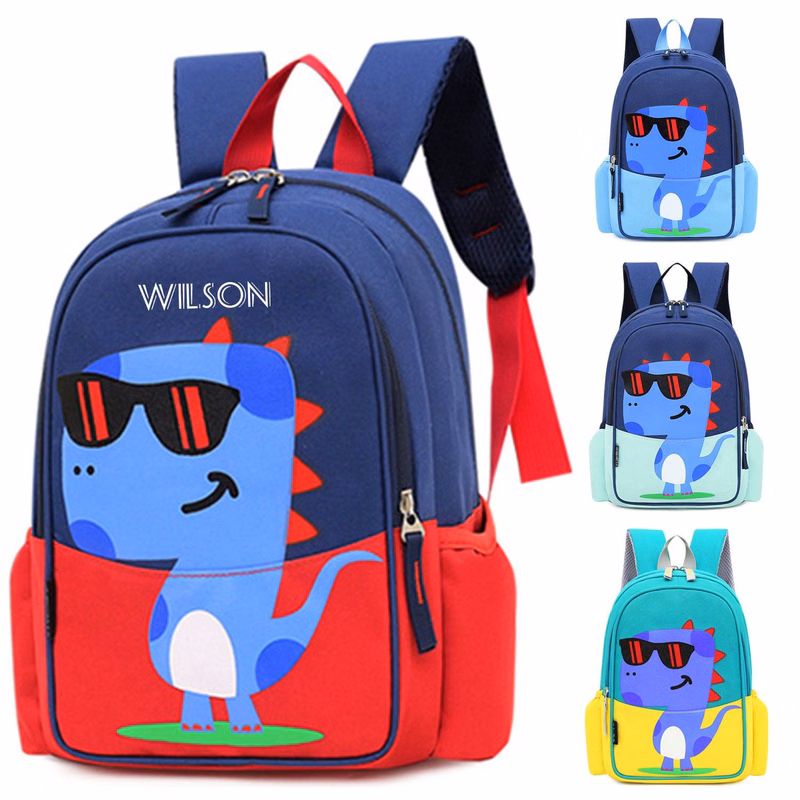 Nylon cool cartoon dinosaur kid's backpack