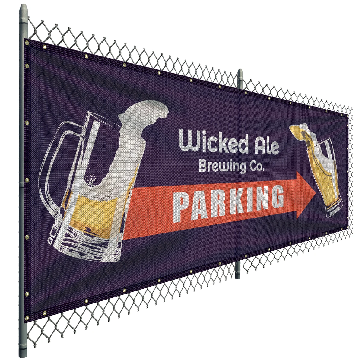 5' x 12' Premium Polyester Mesh Banner 1