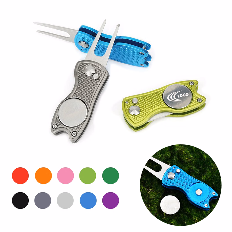 Foldable Metal Golf Divot Repair Tool