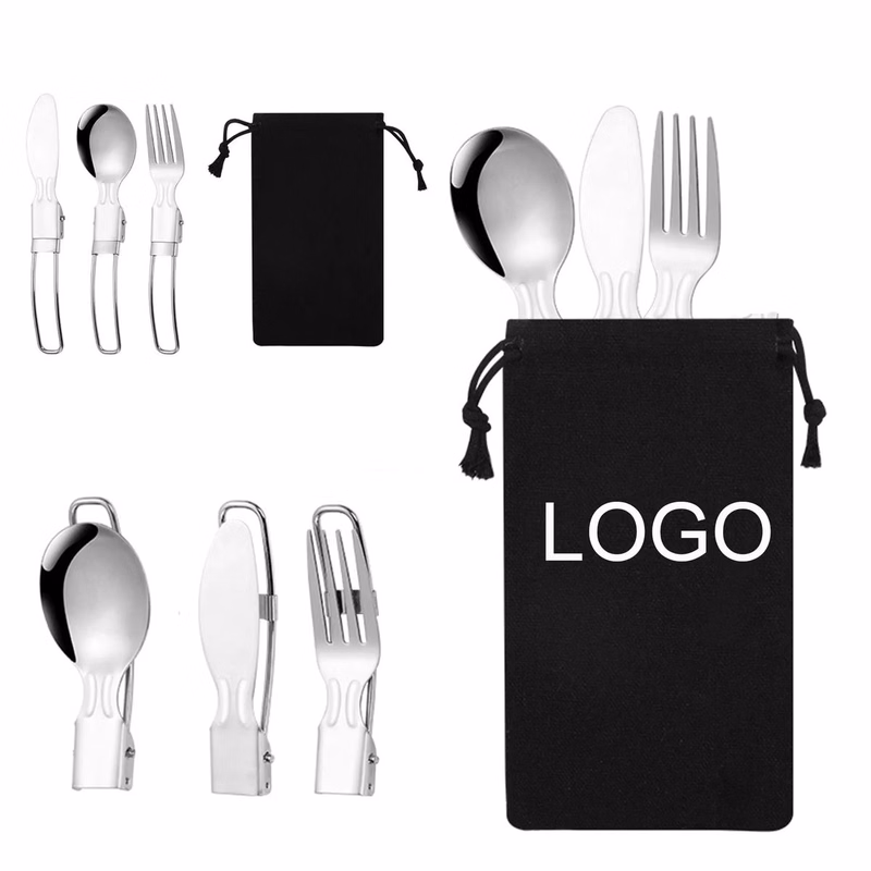 MOQ50 Folding Tableware Three-piece Set