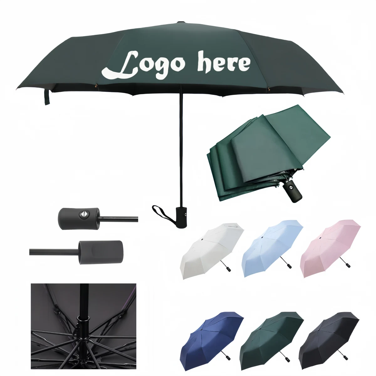 Automatic 3-Fold All-Weather Umbrella For Sun & Rain 1