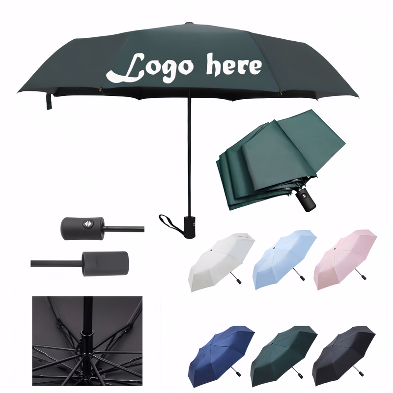 Automatic 3-Fold All-Weather Umbrella For Sun & Rain