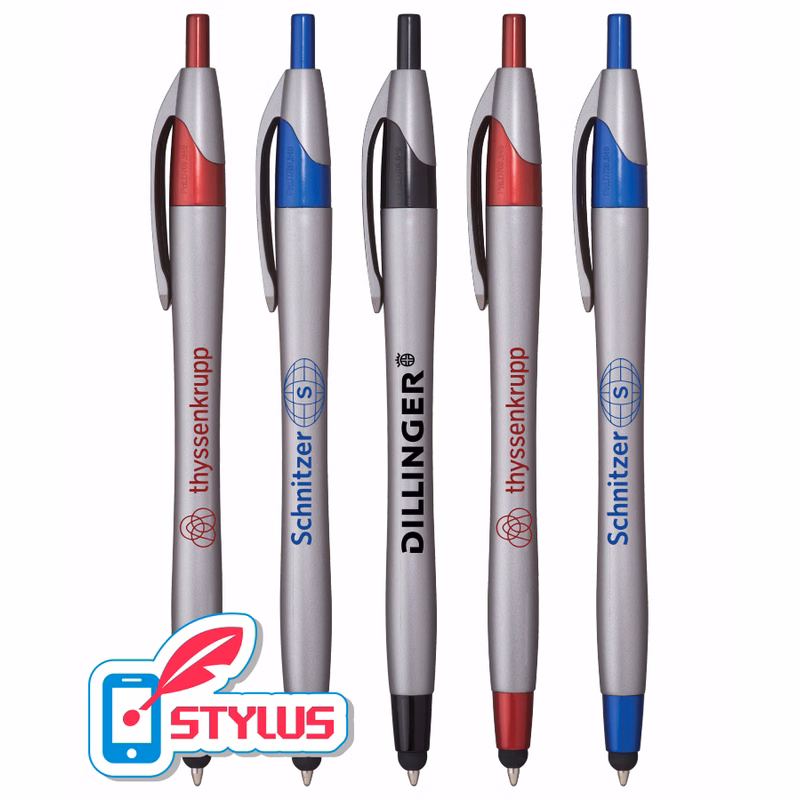 Steel Colored "Elegant" Stylus Click Pen
