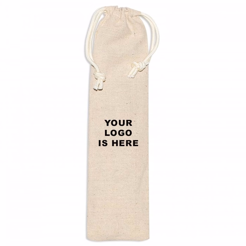 Custom Cotton Straw Pouch/ Pen Gift Bag