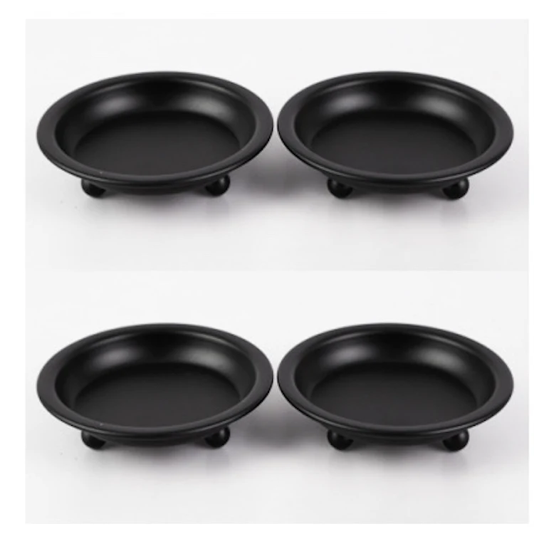 Matte Black Iron Candle Plate 1