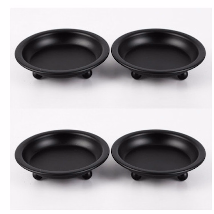 Matte Black Iron Candle Plate