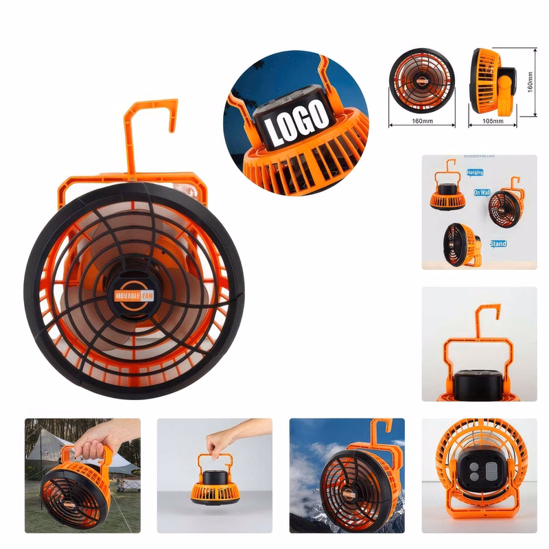 Portable Outdoor Camping Fan with Light & Power Bank