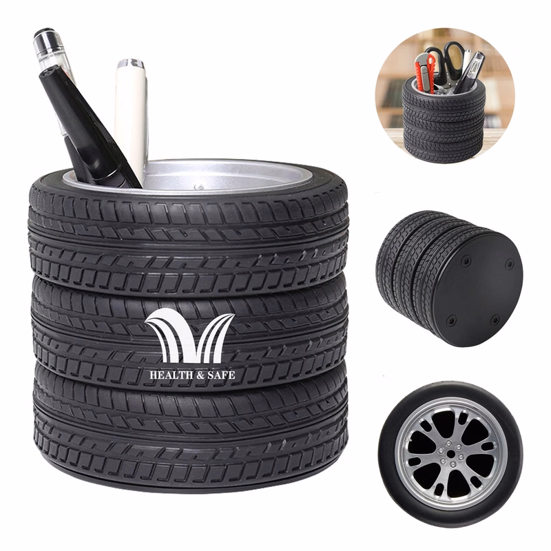 Imitation Tire-Shaped Pen Holder Storage Ornaments