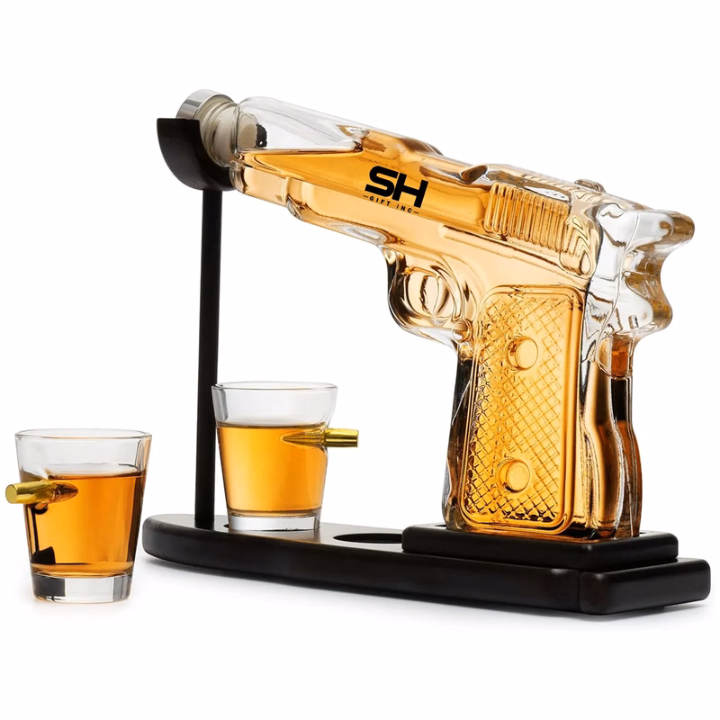 10oz Whiskey Gun Decanter Set