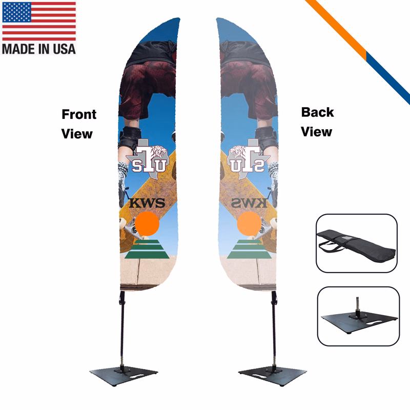 13' Hermit Single-Sided Feather Flag