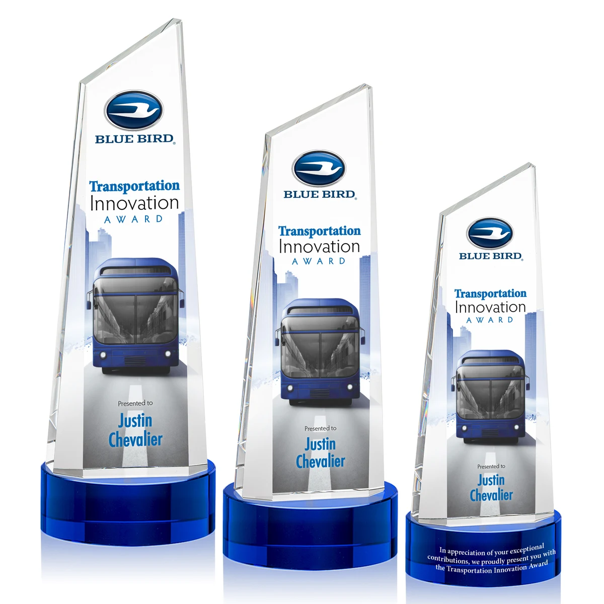 Belmont Tower VividPrint™ Award on Stanrich - Blue 1