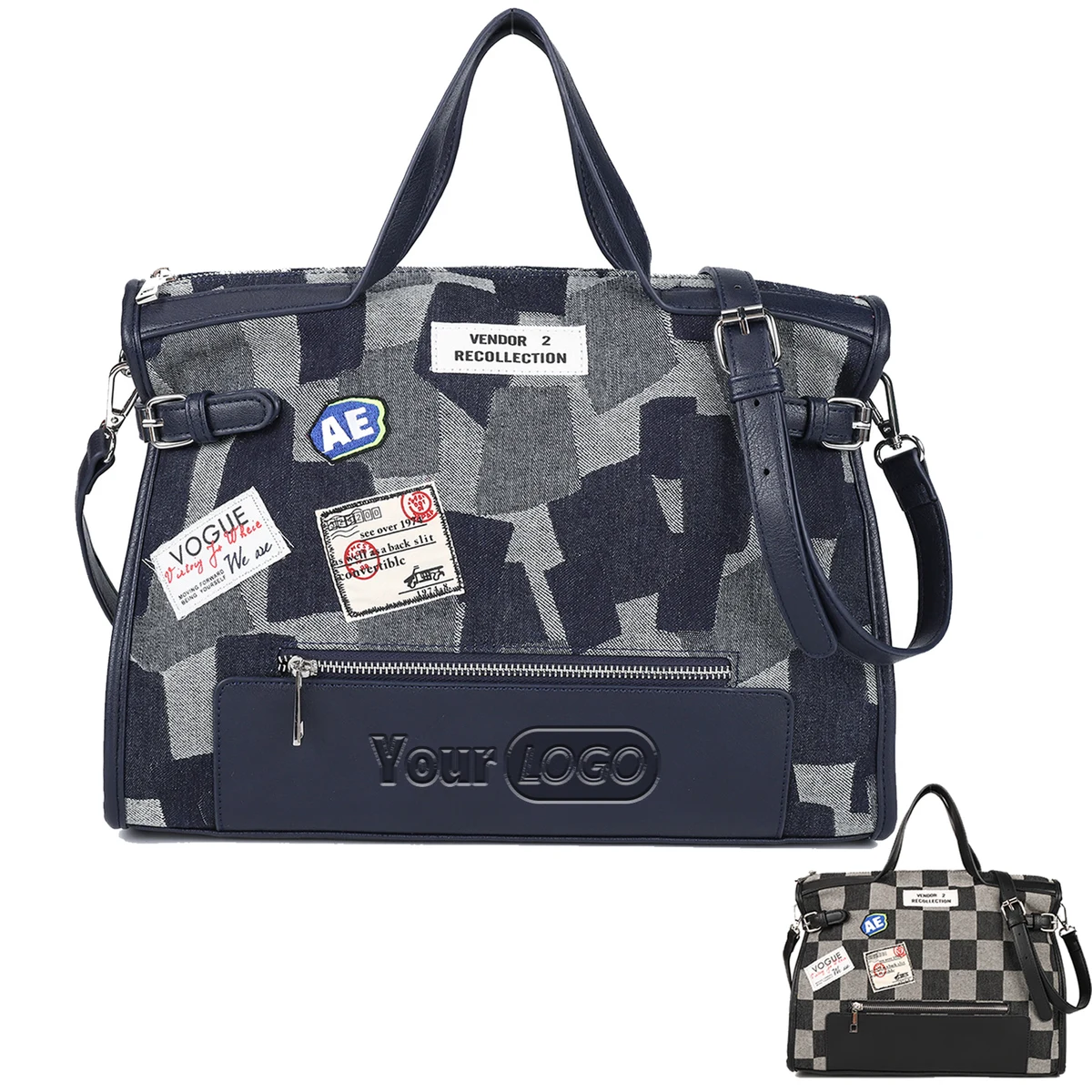 Canvas Street trendr Retro Cross-body Bag Women black blue 1