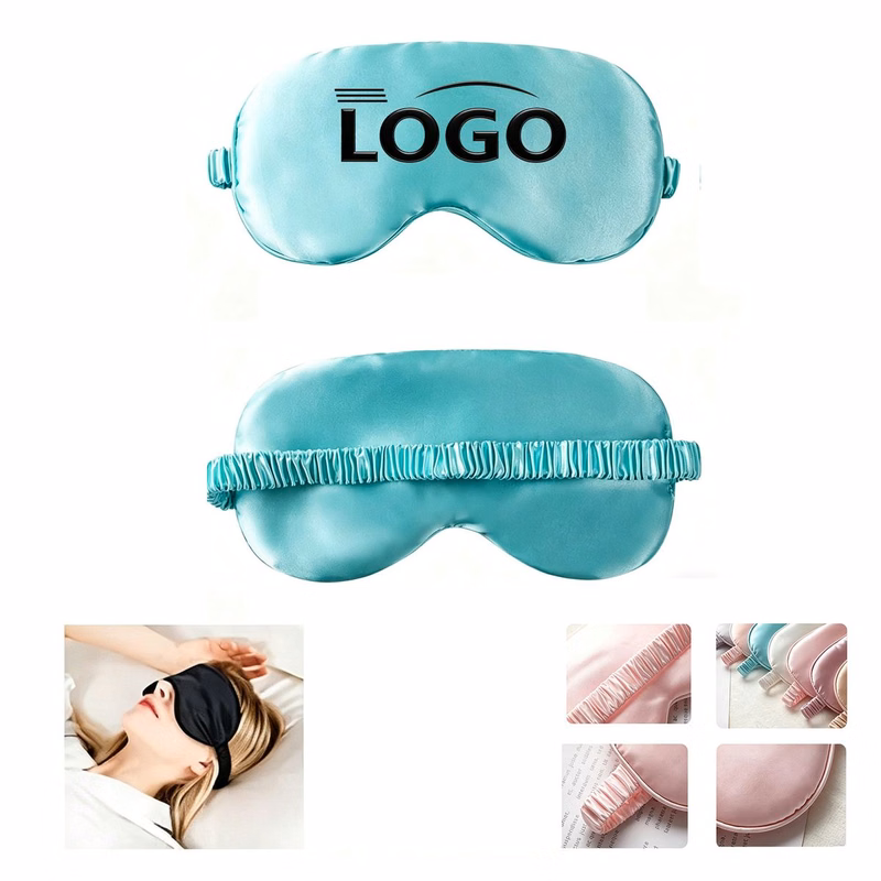 Branded Imitation Silk Eye Mask With Color Choices