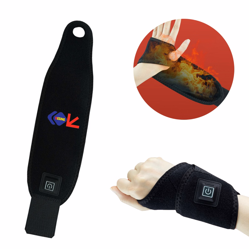 Portable USB Heated Wrist Wrap with Adjustable Temperature