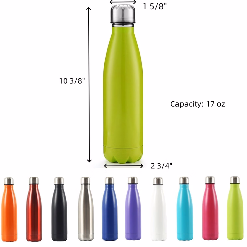 17 oz Stainless Steel Vacuum Insulated Sports Bottle