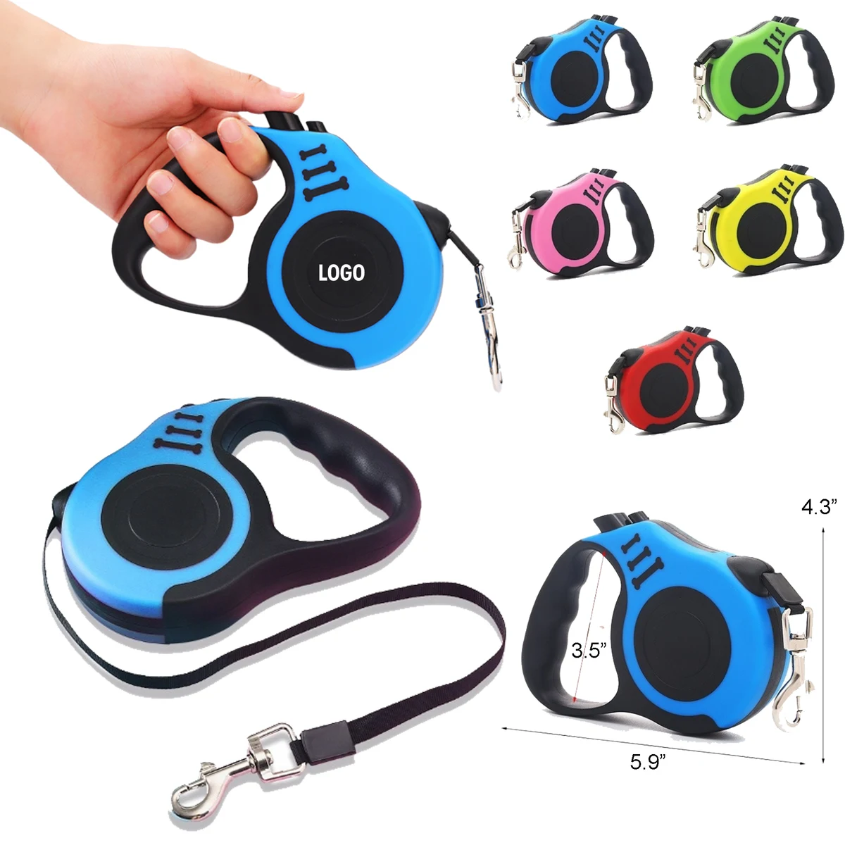 118-Inch Heavy-Duty Retractable Pet Leash with One-Touch Lock 1