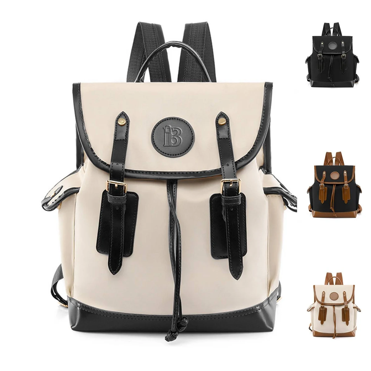 PU Leather casual and large-capacity backpack 1