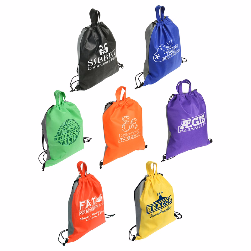 Glide Right Non-Woven Drawstring Bag