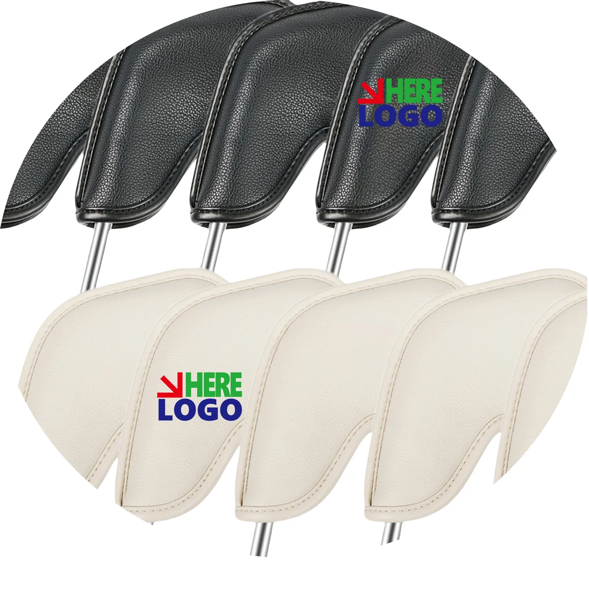 Leather 10 PCS 1 Set Golf Iron Headcovers MOQ50 1