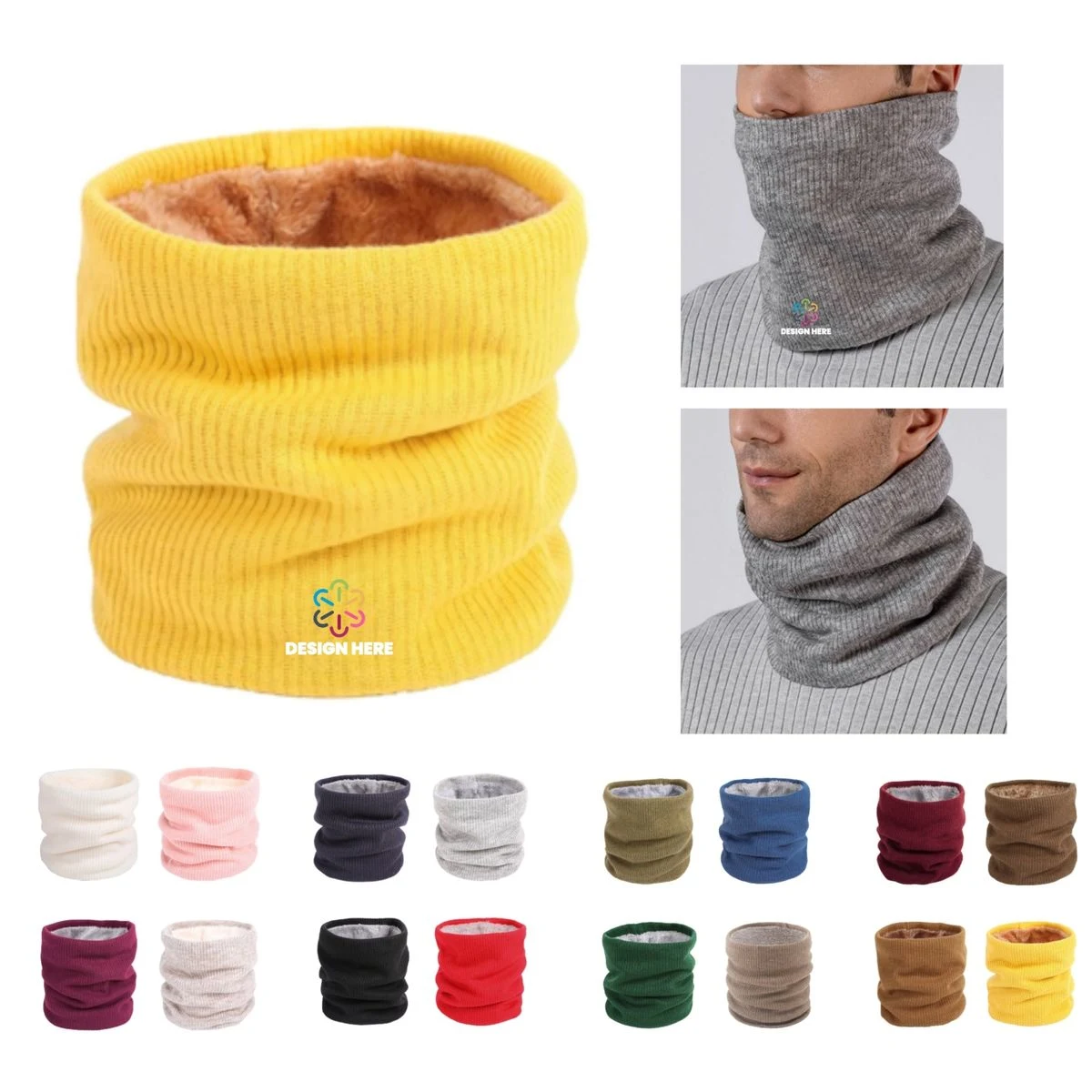 Neck Gaiter Mask Winter Outdoor Double layer Scarf 1