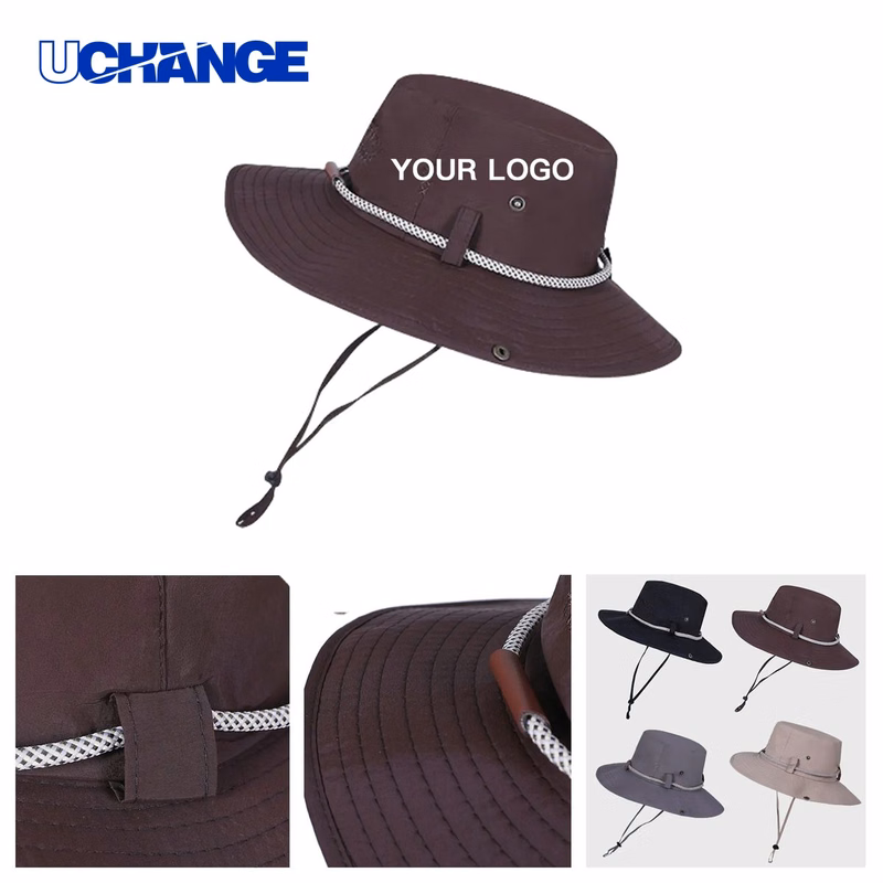 Wide Brim Cowboy Hat Headwear for Hiking and Fishing