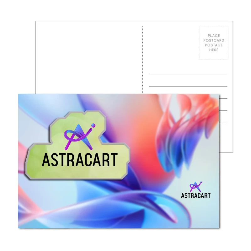 Post Card with Full Color Box Truck Coaster 1