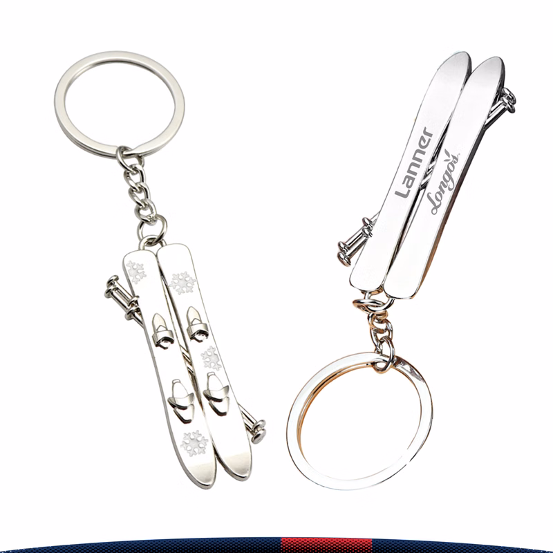 Snow Ski Key Chain