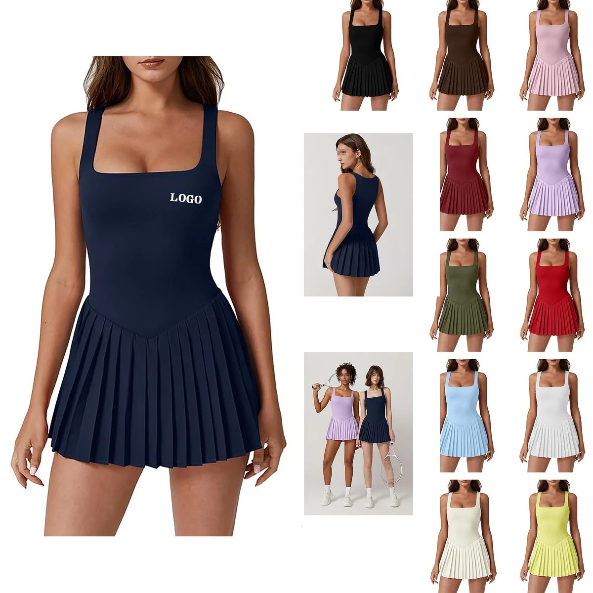 Women's Pleated Tennis Dress 1