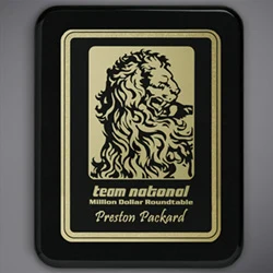Champlain Black Plaque with Lasered Plate 1
