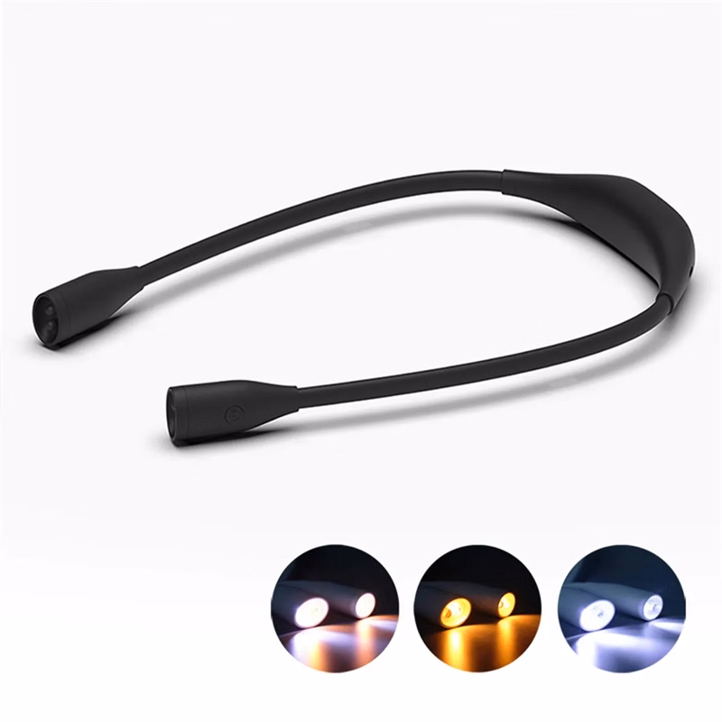 LED Neck Reading Light in Bed