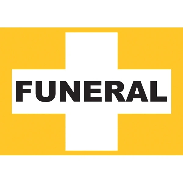 Funeral Cross Car Flags - Gold & White 1