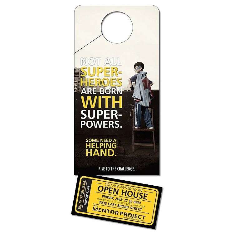 Door Hanger - 4x10 UV-Coated (1S) with Slit - 10 pt. 1