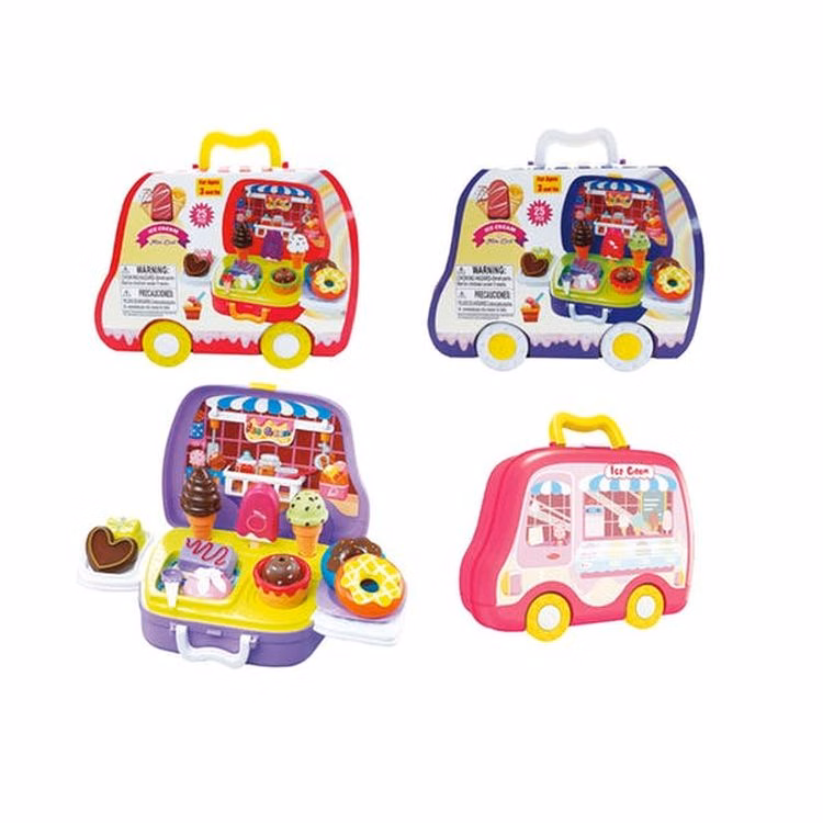 Kitchen Ice Cream Play Set - Carrying Case Assorted Colors