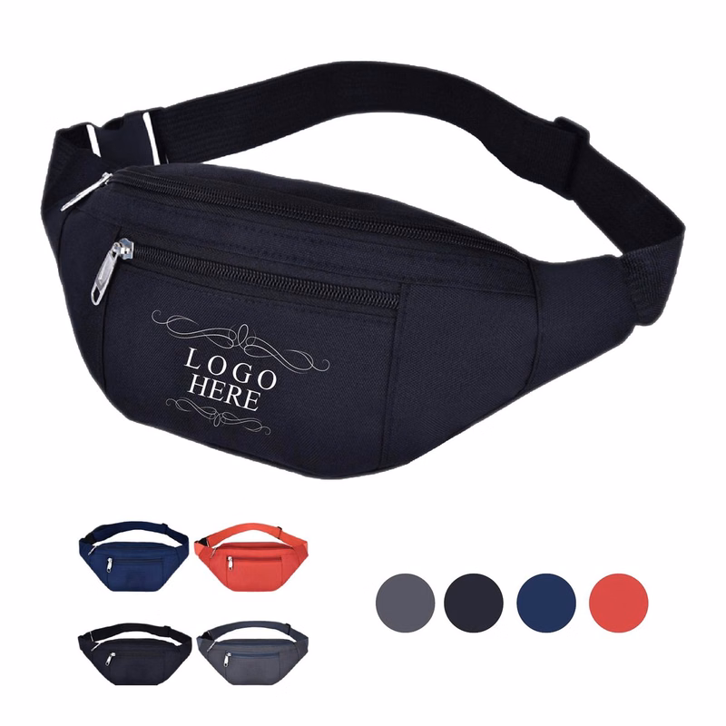 Dual-Zipper Sports Waist Bag