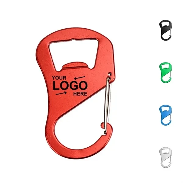 Custom Aluminum Alloy Bottle Opener Carabiner Keychain — Beer & Events Promotion 1