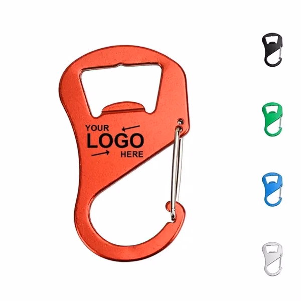 Custom Aluminum Alloy Bottle Opener Carabiner Keychain — Beer & Events Promotion